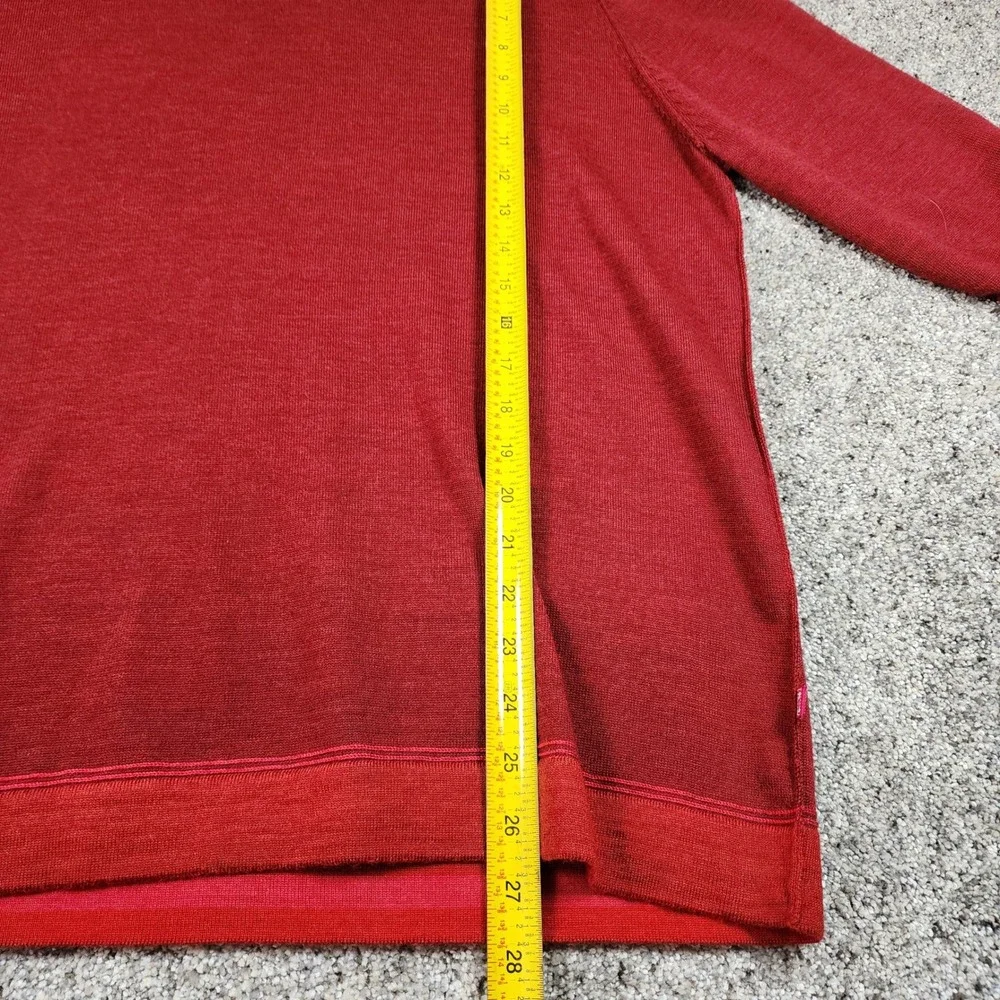 Tommy Bahama Sweater Mens Small V-Neck Extrafine Merino Wool Red Excellent